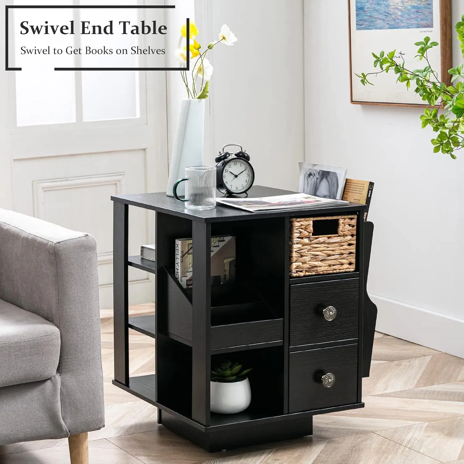 Elegant Wooden Bookcase for Living Room and Office Storage Solutions