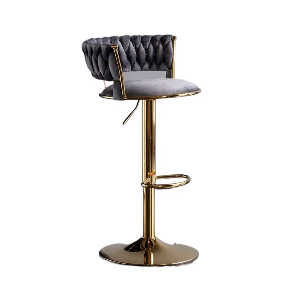 Silla Swivel Bar Stool Kitchen Furniture Nordic Counter Bar Chair Furniture Home Furniture Gold Metal Bar Stools Hotel Stools