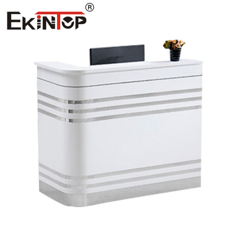 Ekintop Furniture Elegant White Office Reception Station Desk