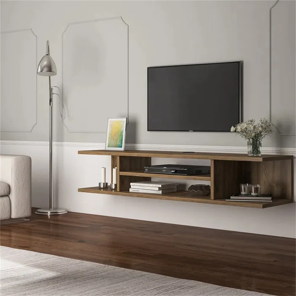 Living Room Furniture Wooden Modern TV Stand with Wall Mounted Cabinet