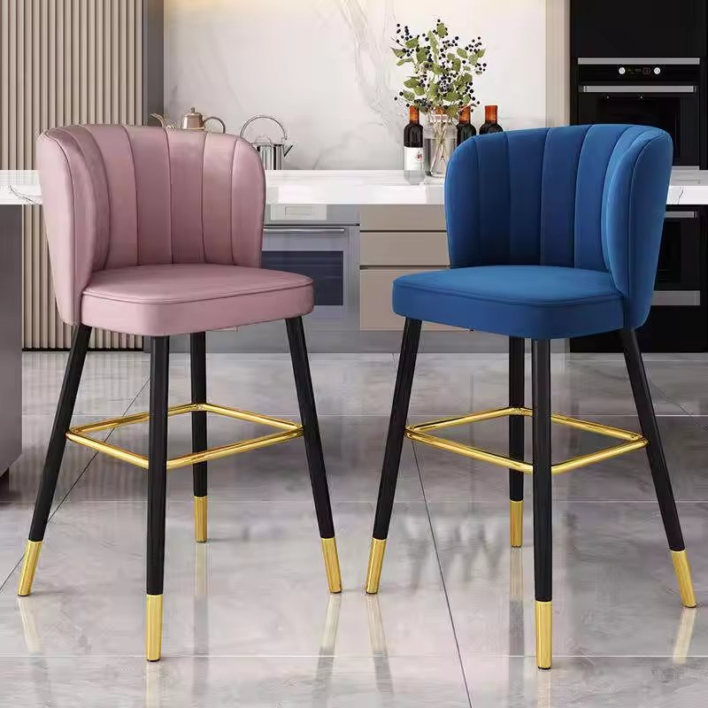 Nordic Wood Legs Barstool Hotel Bar Restaurant High Chairs Bar Stool