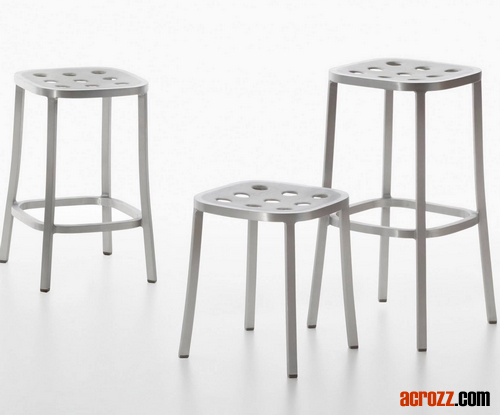 Morden Design Outdoor Furniture Stackable All Aluminum Emeco Inch Bar Stool