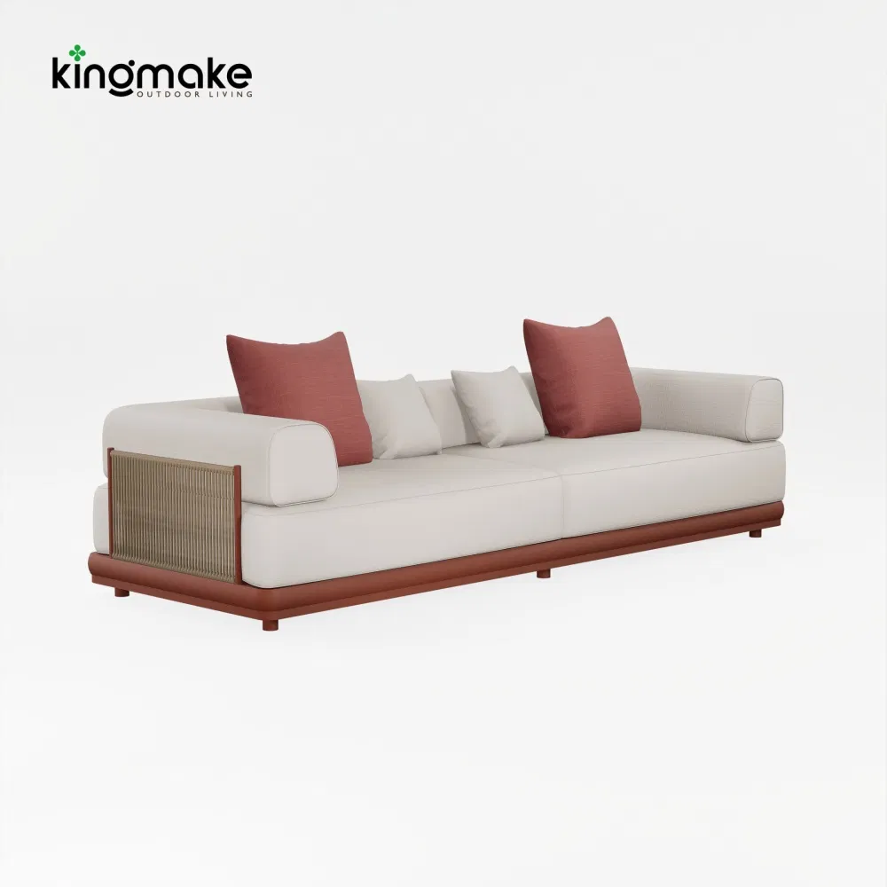 Modern L-Shape Outdoor Sofa Wicker Woven Garden Furniture for Resort Patio