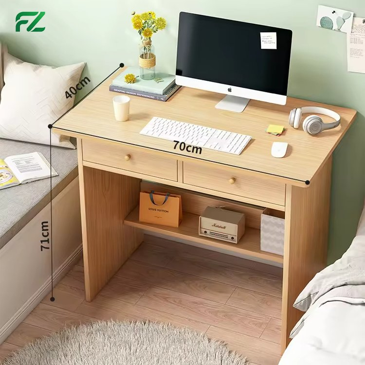 Modern Office Computer Desk with 3-Drawer Aluminum Bedroom Table for School &amp; Company