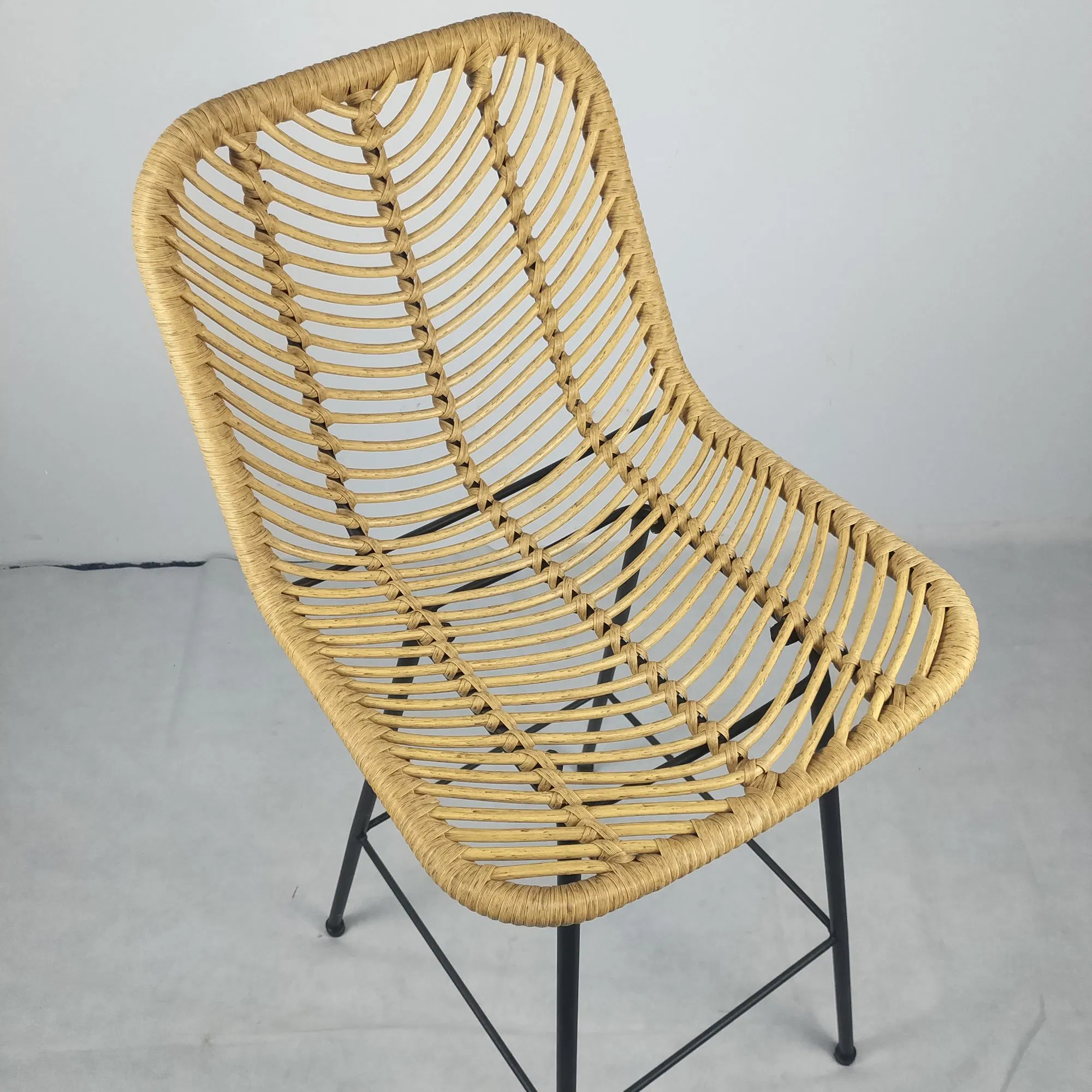 Black Friday Promotion Rooftop Waterproof Outdoor Metal Rattan Bar Stool