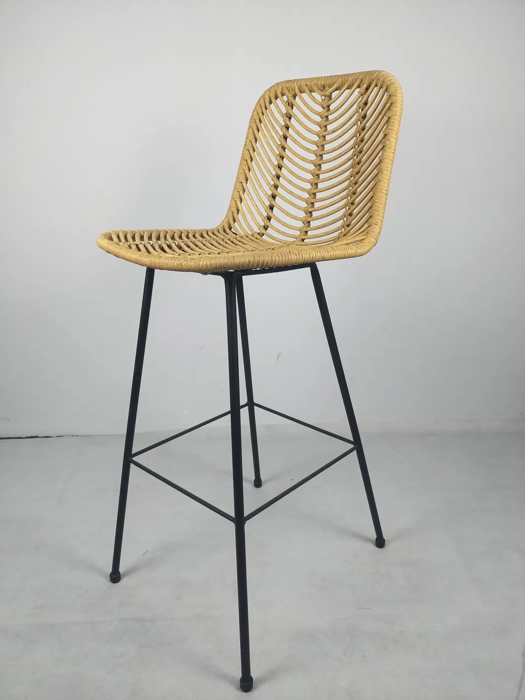 Outdoor Metal Rattan Bar Stool View 2