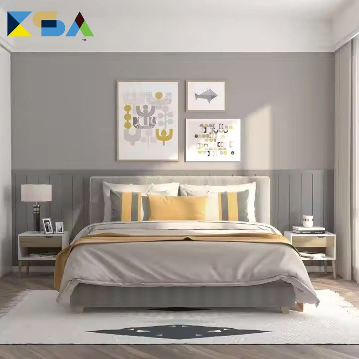 Decorative White Leather 1 Drawer Nightstand with Wooden Legs