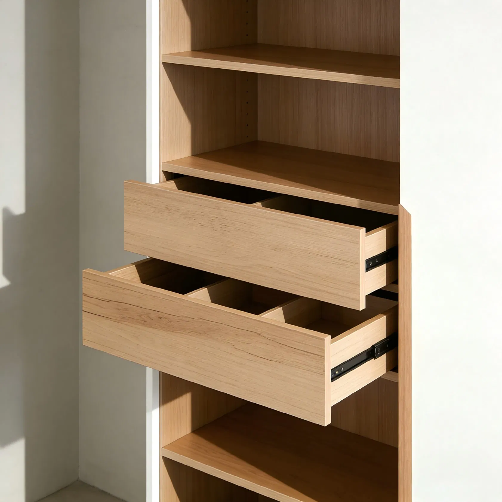 Modern Built-in Wardrobe with MDF Panels for Bedroom Furniture