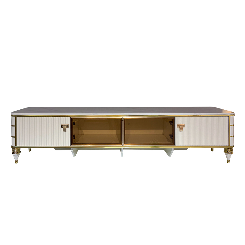 Foshan Wholesale Wooden MDF TV Cabinet Furniture Home Modern Luxury Wood Living Room TV Stand