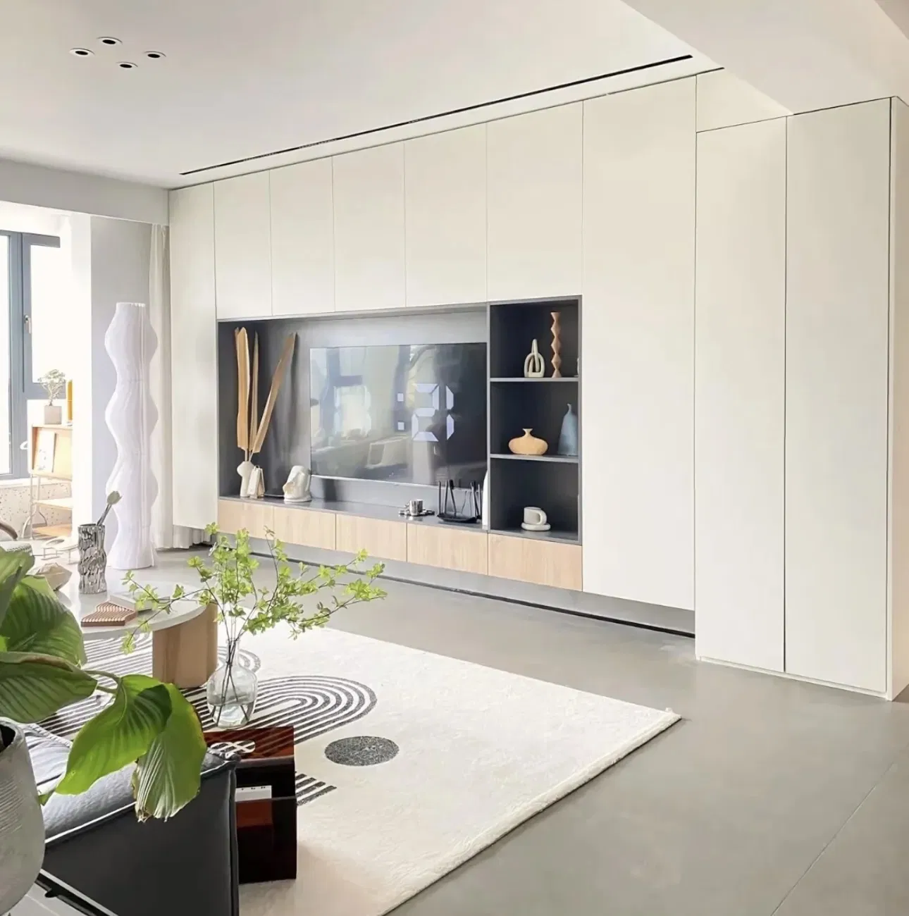 Elegant TV Stand with Multi-Functional Storage and Entertainment Center