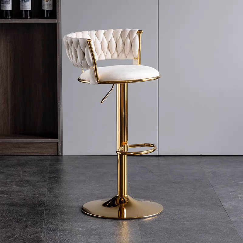 Silla Swivel Bar Stool Kitchen Furniture Nordic Counter Bar Chair Furniture Home Furniture Gold Metal Bar Stools Hotel Stools