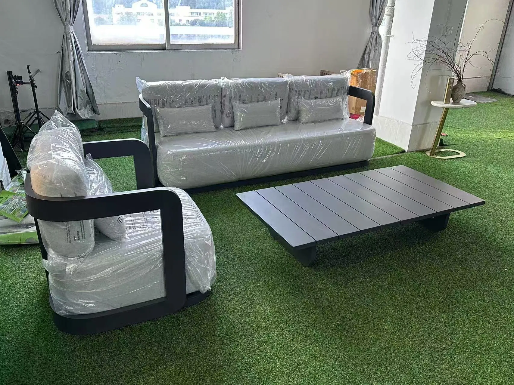 Outdoor Furniture Aluminum Sofa Set Garden Patio Couch
