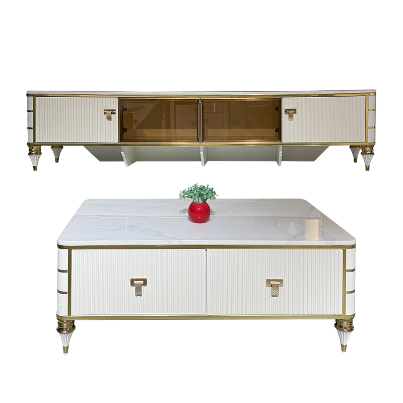 Foshan Wholesale Wooden MDF TV Cabinet Furniture Home Modern Luxury Wood Living Room TV Stand