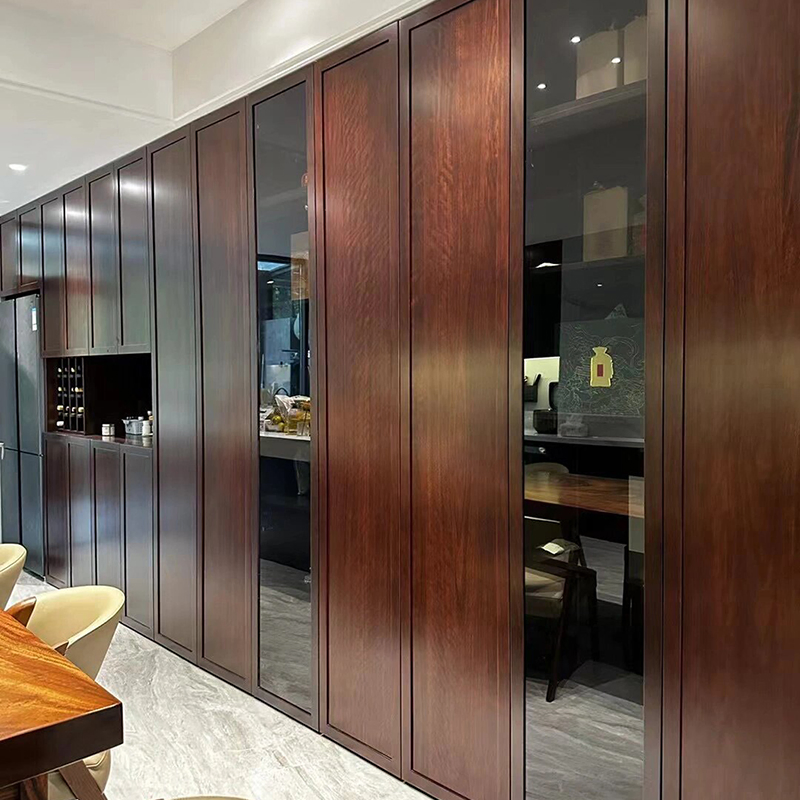 Home Style Furniture Custom Metal/Steel Guarda Roupa Built in Cabinet Bedroom Furniture Ropero Closet Sliding Wardrobe Modern Foshan Cabinet Wardrobe