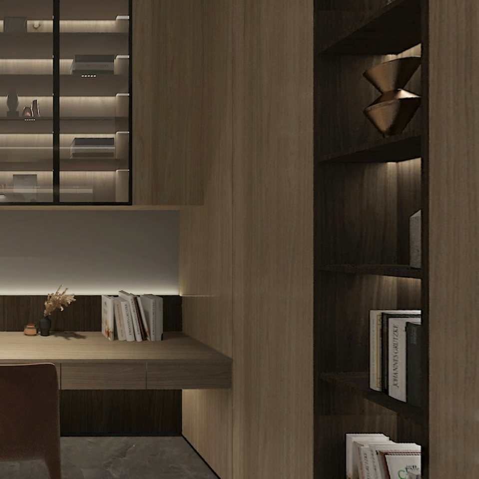 Functional and Stylish Solid Wood Bookcase for Modern Offices