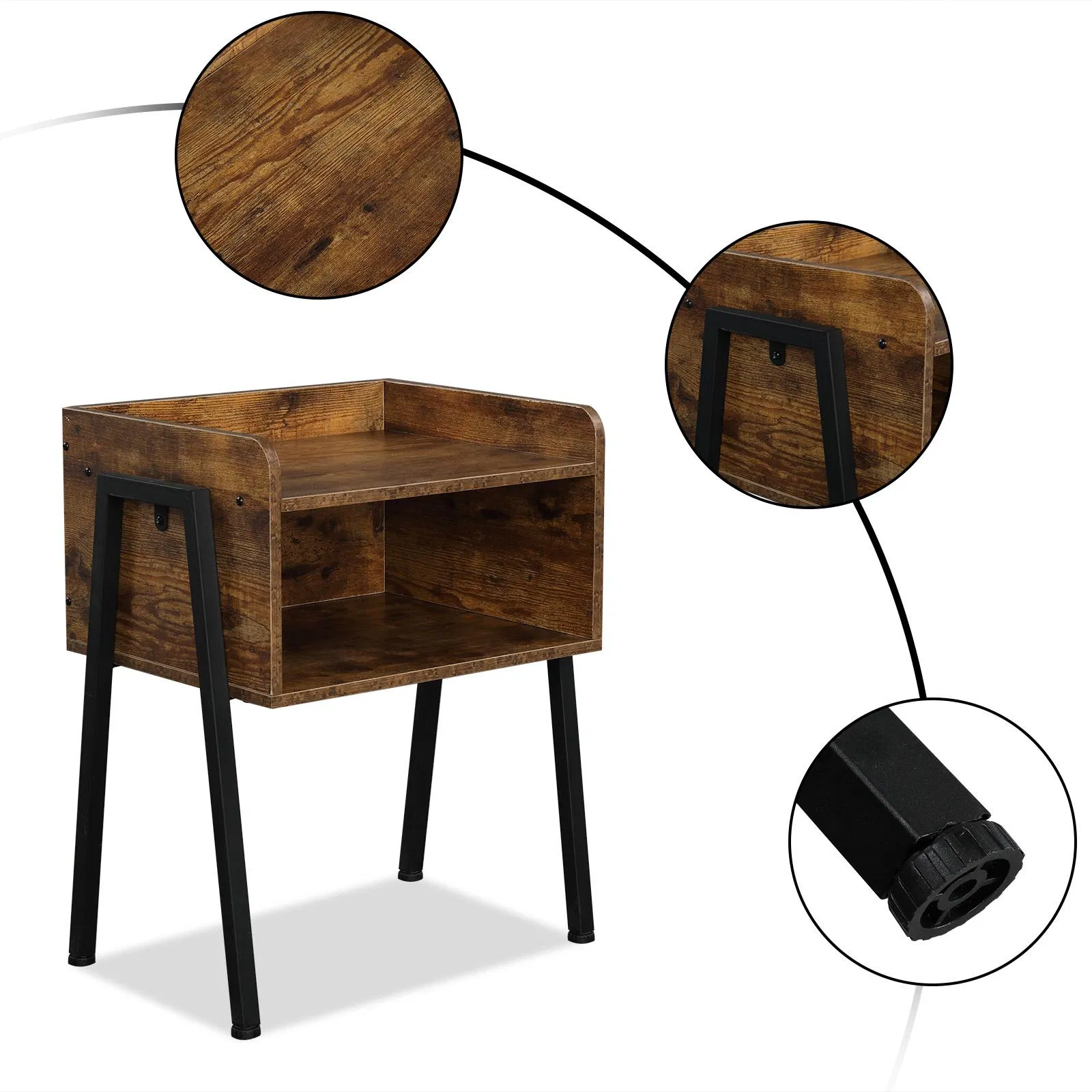 Mini Wood Little Bed Table Nightstand for Bedroom