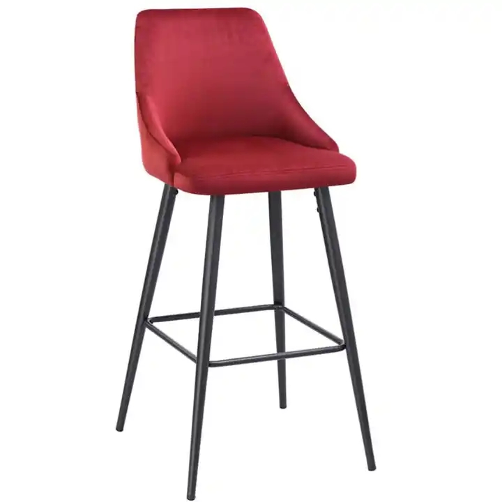 China Manufacturer High Counter Fixed Height Stool Armless Upholstered Kitchen Bar Stool ZG25-015