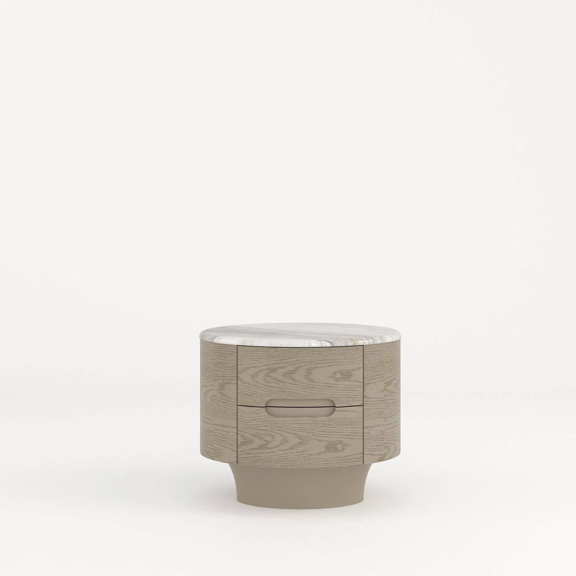 Bedroom Light Luxury Modern Solid Wood Marble Top Nightstand