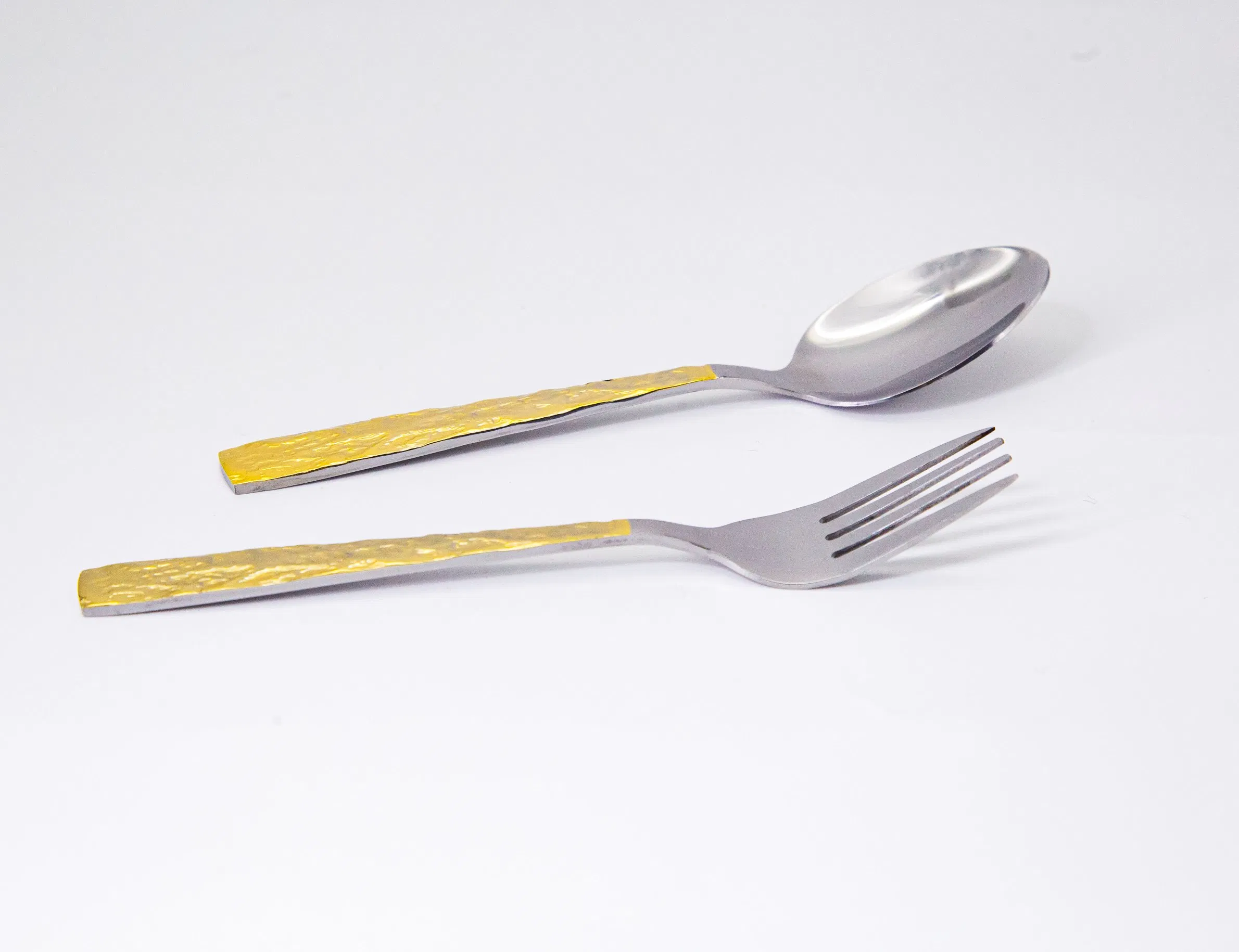 Artisanal Hammered Gold - Accent 25PCS/Set Stainless Steel Cutlery Set