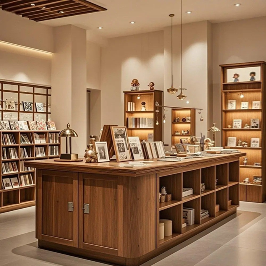 Custom Book Shop Design Bookstore Display Shelves Library Layout Bookcase