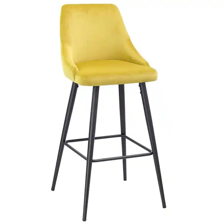 China Manufacturer High Counter Fixed Height Stool Armless Upholstered Kitchen Bar Stool ZG25-015