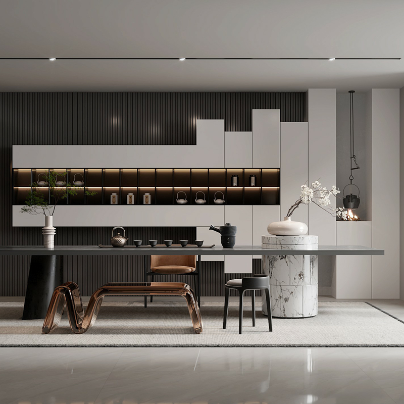 Modern Style Display Filing Cabinet White Bookshelf and Bookcase Custom Design Plywood Bedroom Study Desk Bookcase with Mirror