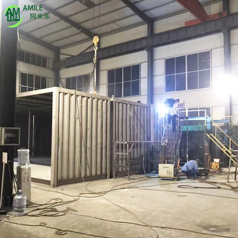 20FT وحدة بناء مكاتب منزلية من حاويات الشحن مع منطقة معيشة مشتركة