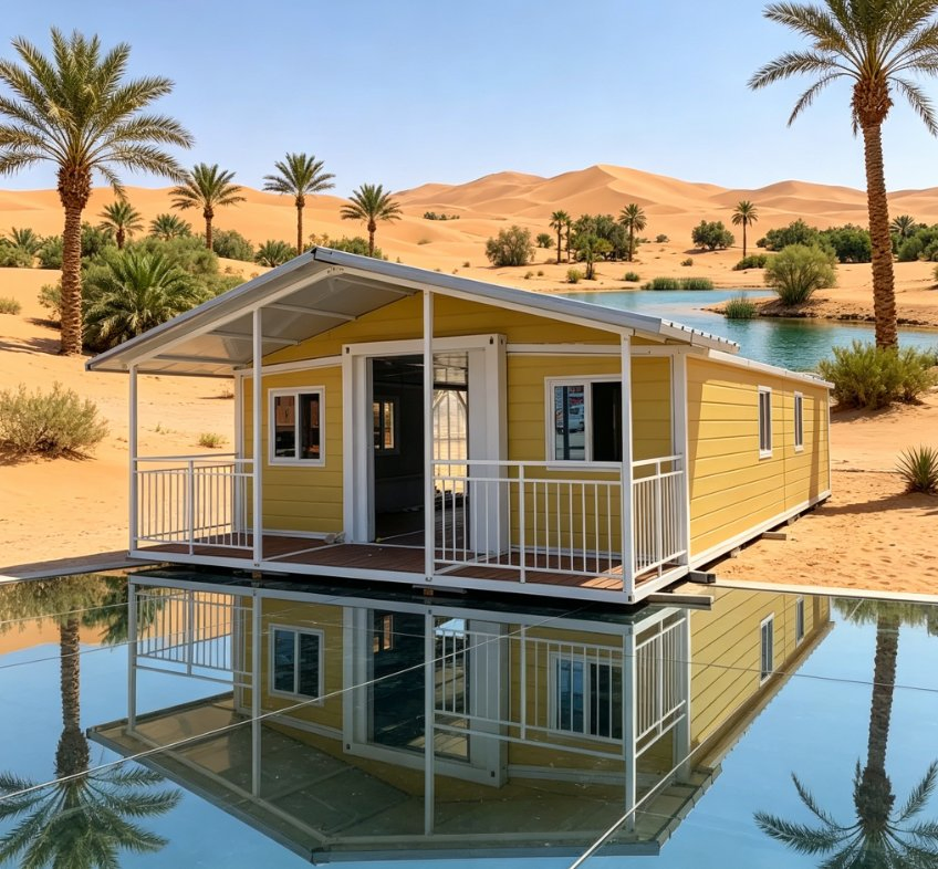 فيلات مسبقة الصنع، منازل متنقلة، منازل جاهزة، منازل معيارية، منازل قابلة للتوسيع، منازل حاويات قابلة للطي