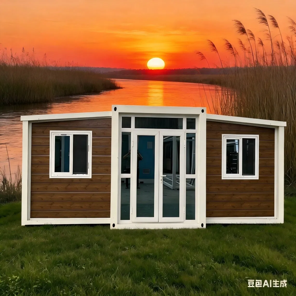 40FT منزل حاوية قابل للتوسع تصميم داخلي مخصص منزل مسبق الصنع لتوسيع المنزل لبيت ضيافة في الفناء الخلفي