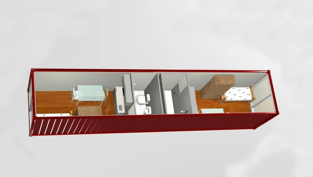 40FT منزل حاوية قابل للتوسع 2 سرير 1 حمام