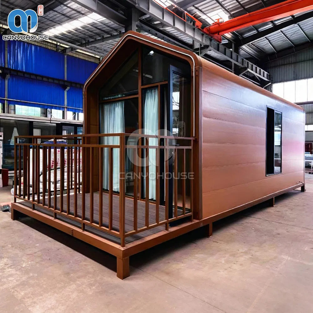 موردو فيلات الحاويات الجاهزة 360° تصميم بانورامي لمنزل صغير جاهز للمنتجع