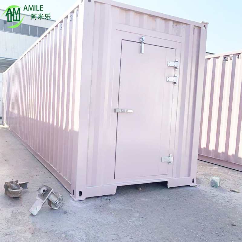 20FT وحدة بناء مكاتب منزلية من حاويات الشحن مع منطقة معيشة مشتركة