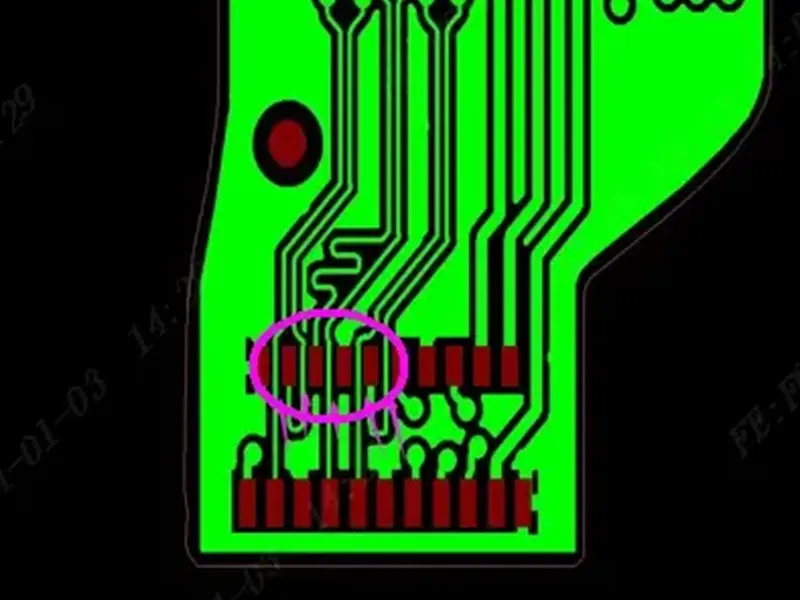 Rigid flex PCB detail 2