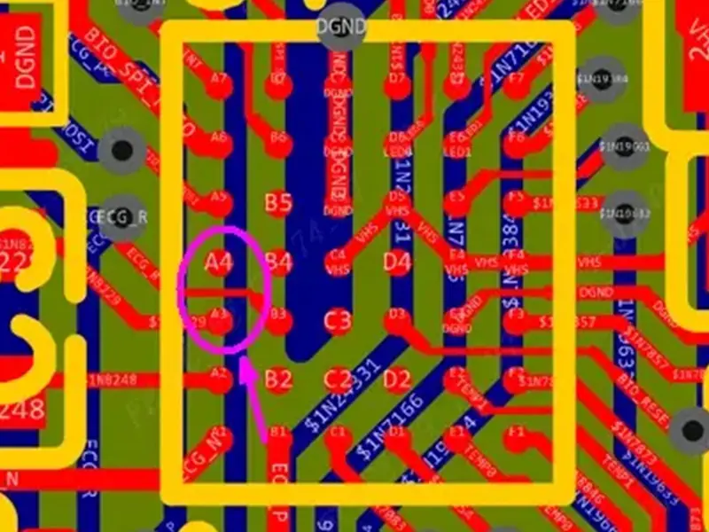 Rigid flex PCB detail 1