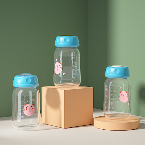 150ml 5oz مضخة ثدي من البولي بروبيلين، زجاجة حليب، كوب تخزين الحليب