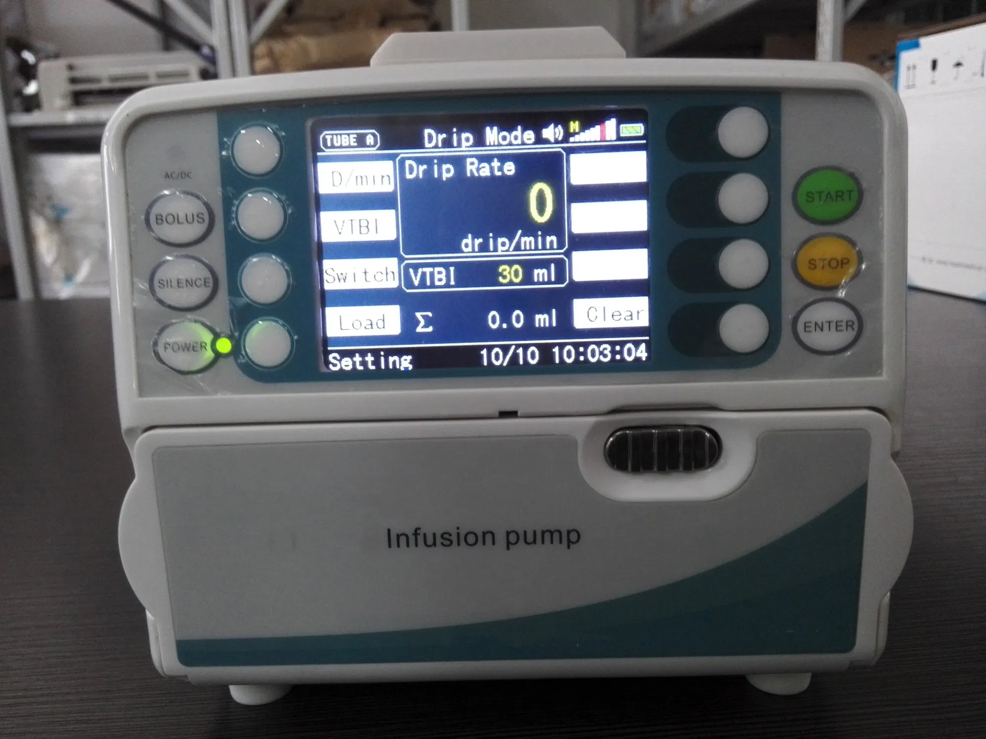 IP-H100 مضخة تسريب محمولة بشاشة LCD أحادية القناة تلقائية لضخ السوائل الحجمية ومضخة تسريب محاليل IV