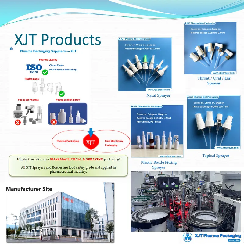 18/415 بخاخ أنف مع 10ml 15ml 20ml زجاجة بلاستيك HDPE