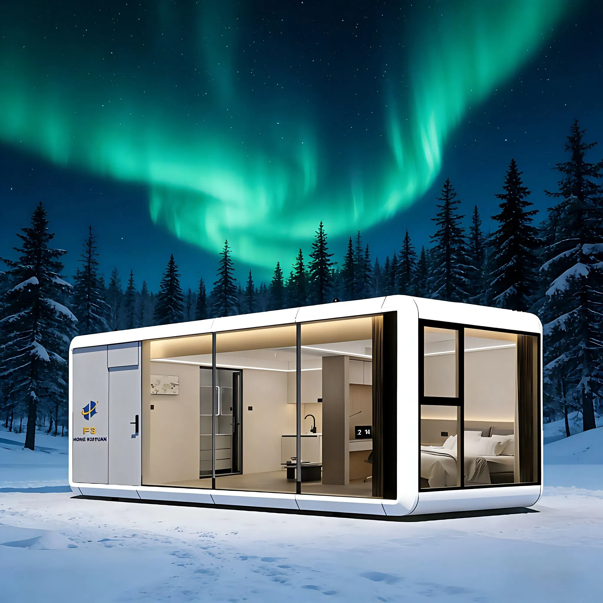 Casa Pequeña Modular de Lujo con Diseño Inteligente para la Vida al Aire Libre