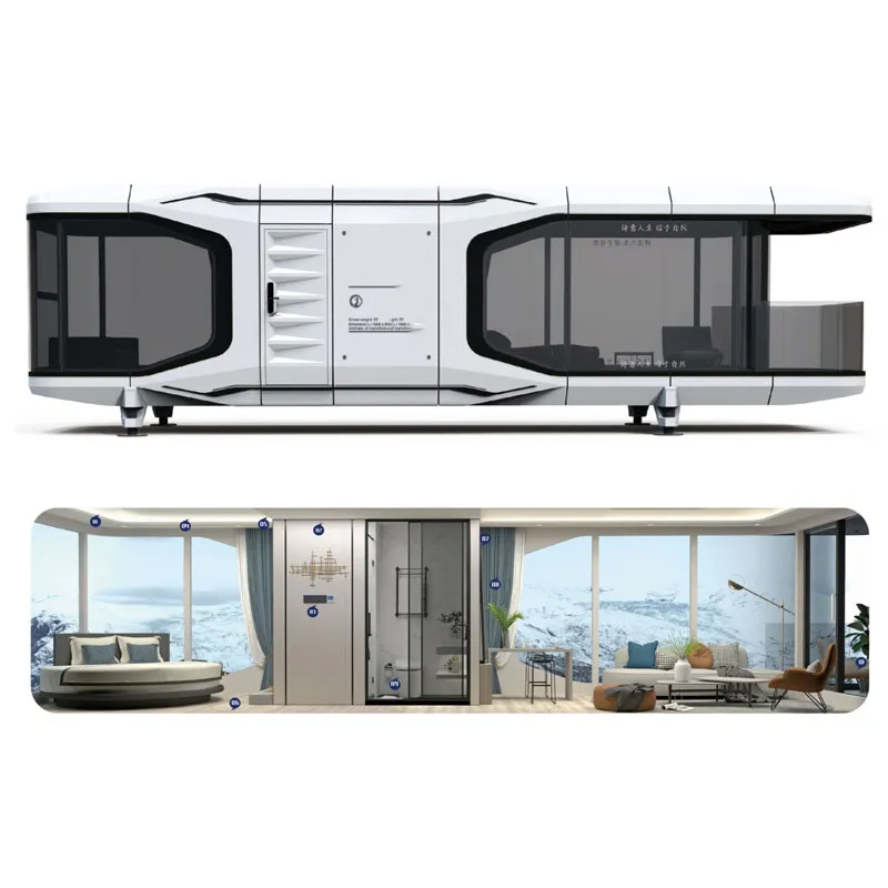 Personalizar diseño moderno cápsula mini modular prefabricado barato casa móvil de lujo