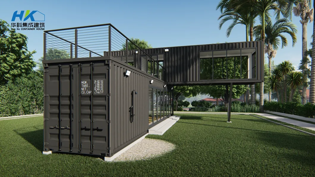 40FT Dos Plantas Lujo Listo Hecho 2-Bedroom Moderno Prefabricado Prefab Modular Envío Vivienda Contenedor Villa Edificio Casa Hogar