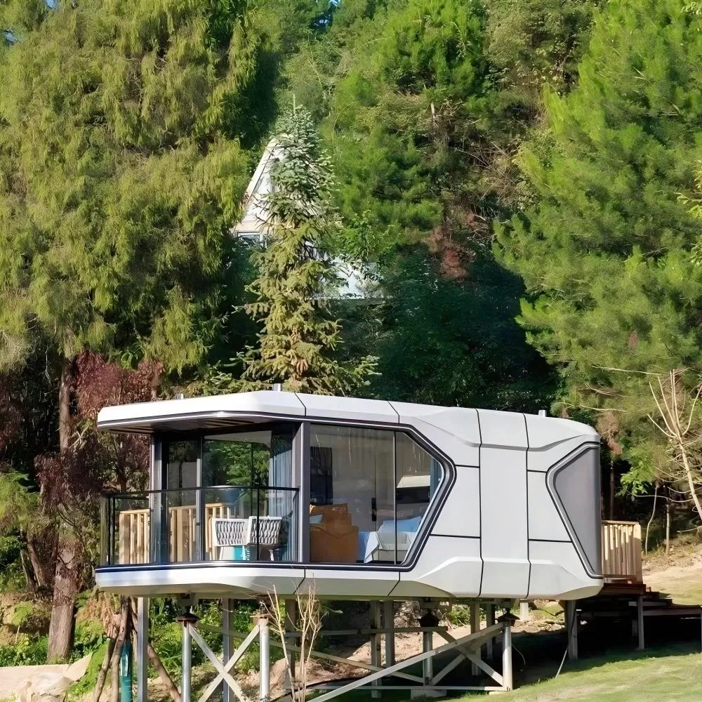 Espacio cápsula de glamping ecológico de lujo para buscadores de aventuras