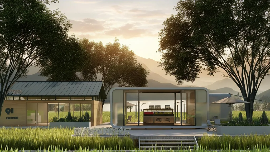 Diseño de casa contenedor moderna de lujo prefabricada, tienda de contenedores personalizada