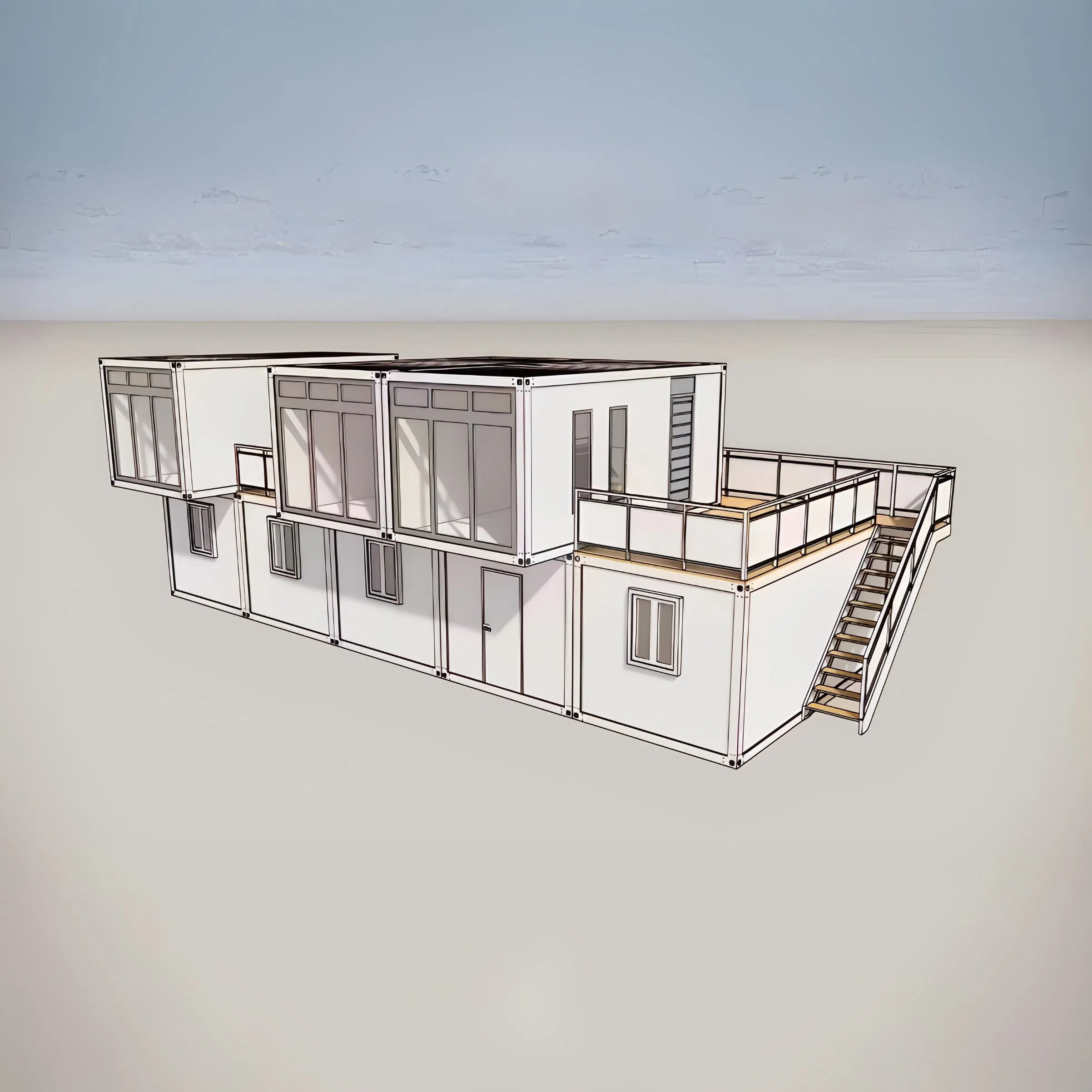 Casa Contenedor Desmontable de Acero Estándar de Australia 20FT para Edificio Residencial Modular de Lujo