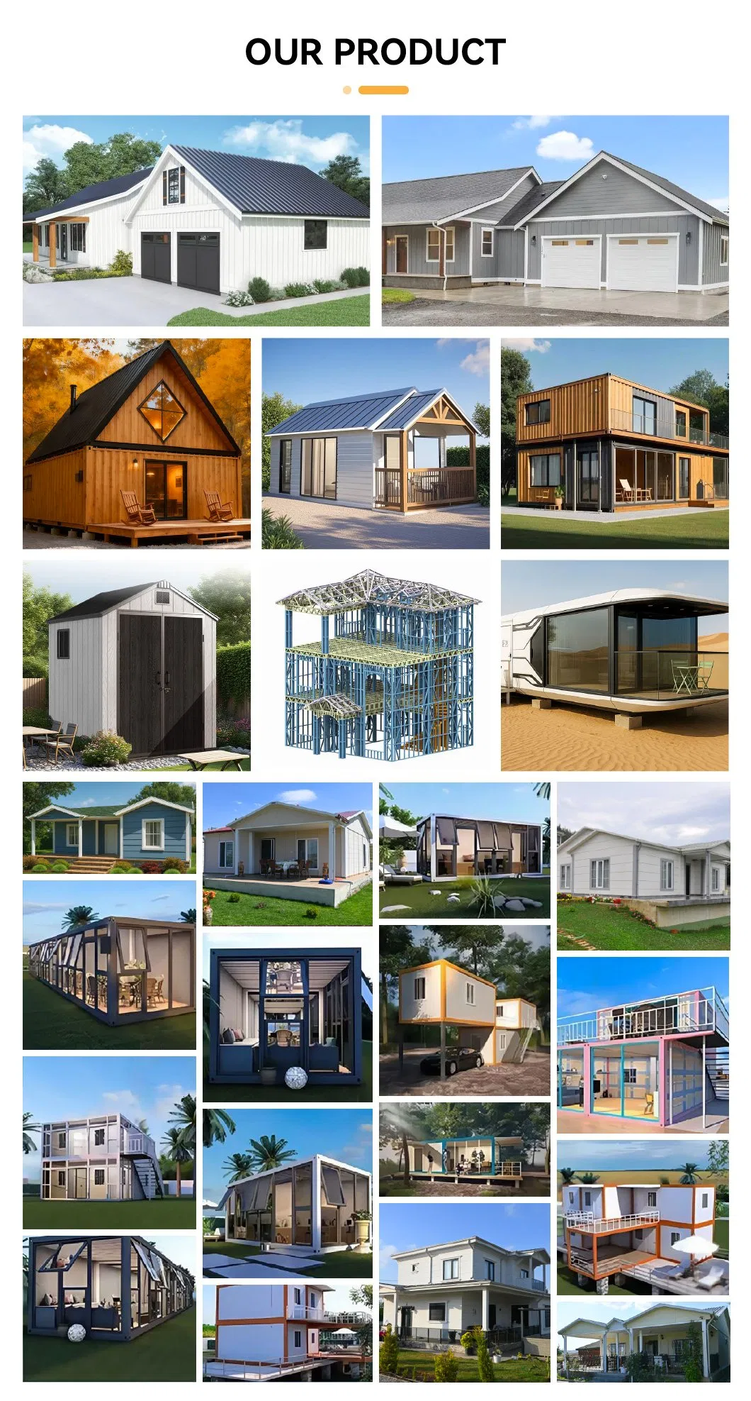 Casa contenedor de lujo modular prefabricada de diseño moderno, villa portátil con estructura de acero y hotel móvil