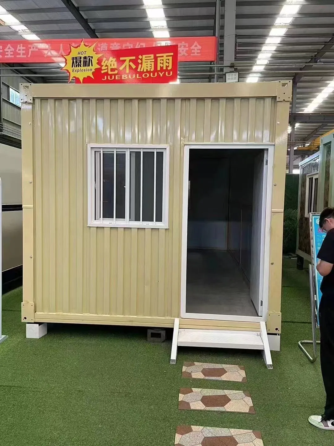 Casa Mini Plegable Prefabricada Completa de Contenedor 2 Dormitorio Impermeable Móvil Prefabricado