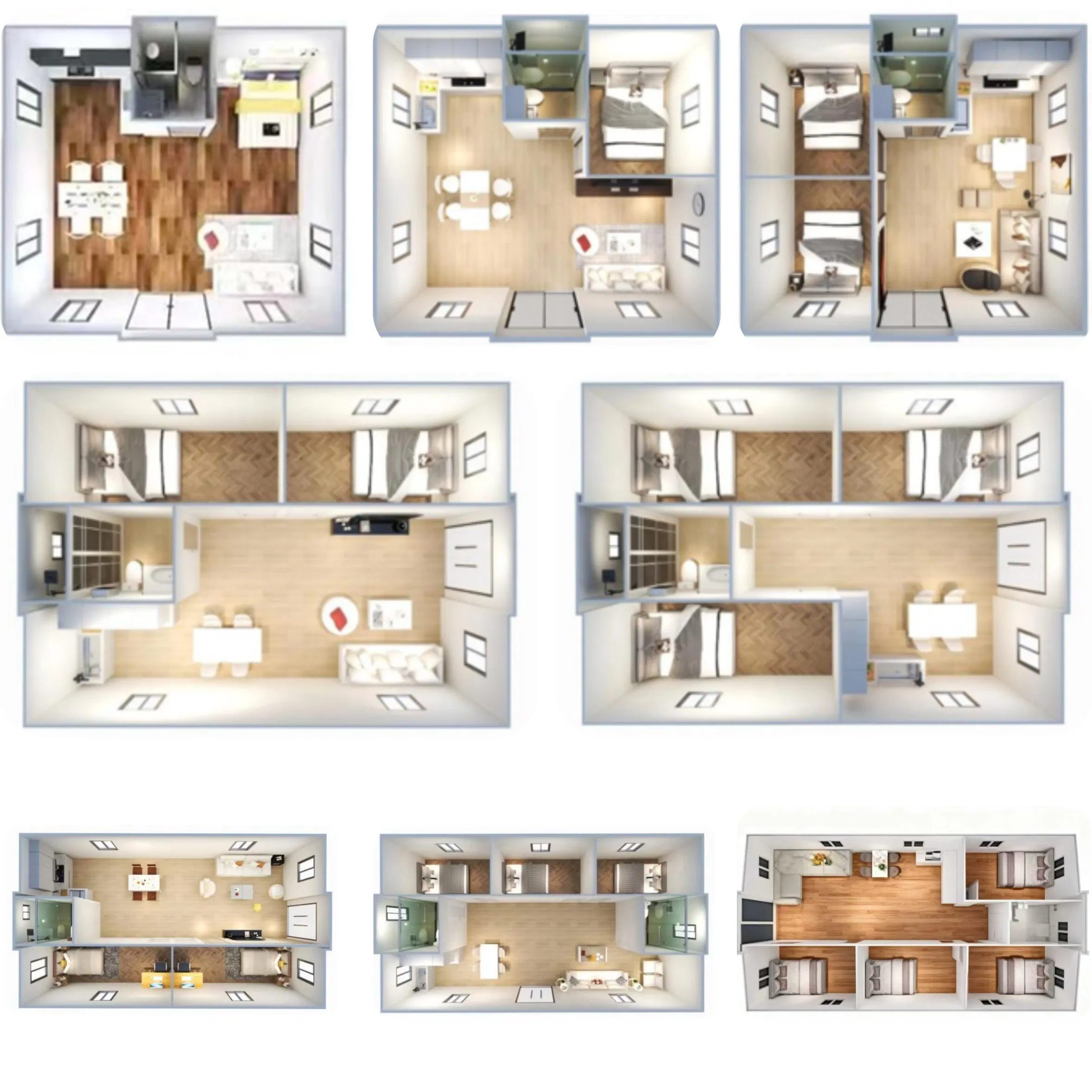 20FT 30FT 40FT Casa Contenedor Expandible Móvil Modular Prefabricada de Lujo Plegable para Villa de Playa Hotel Oficina