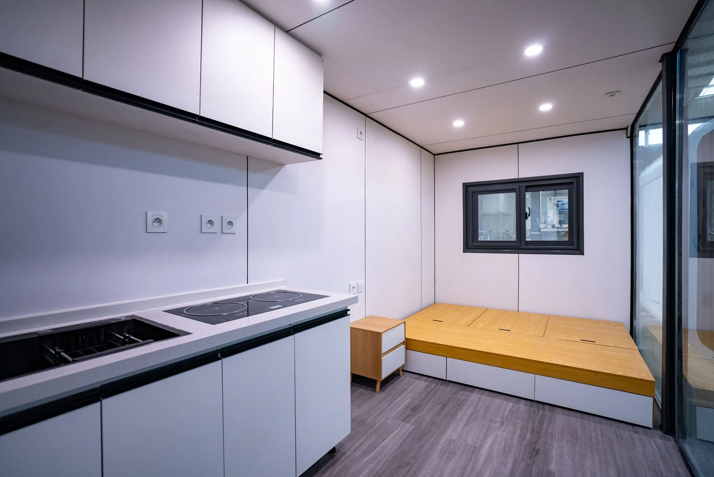 Cabaña de manzana de lujo, glamping, casa diminuta modular, hogar prefabricado portátil para resort, hotel, ecoturismo, campamento y alquiler vacacional