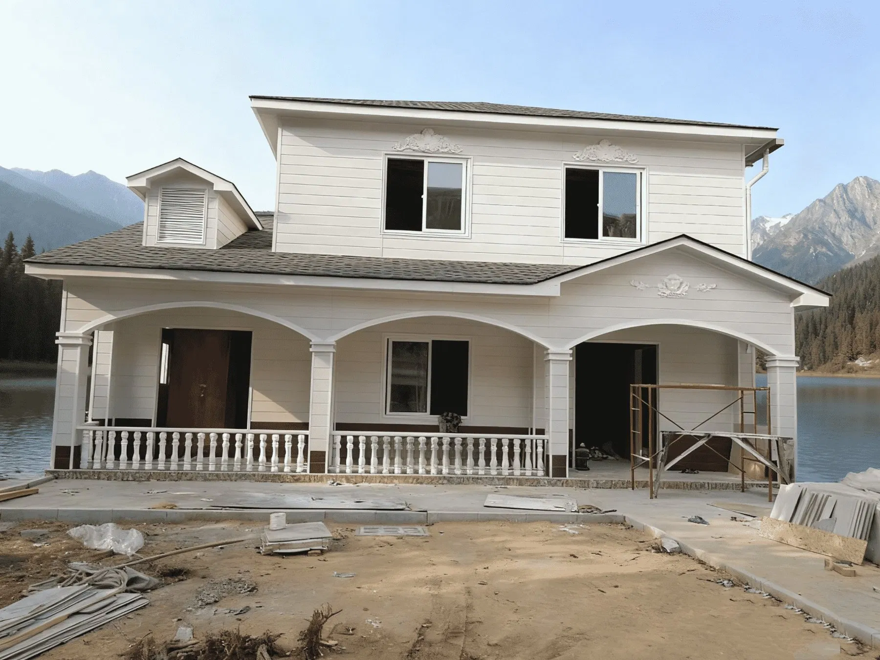 Villas de Estructura de Acero Ligero de Lujo Casa Prefabricada para Residencia de Alto Nivel