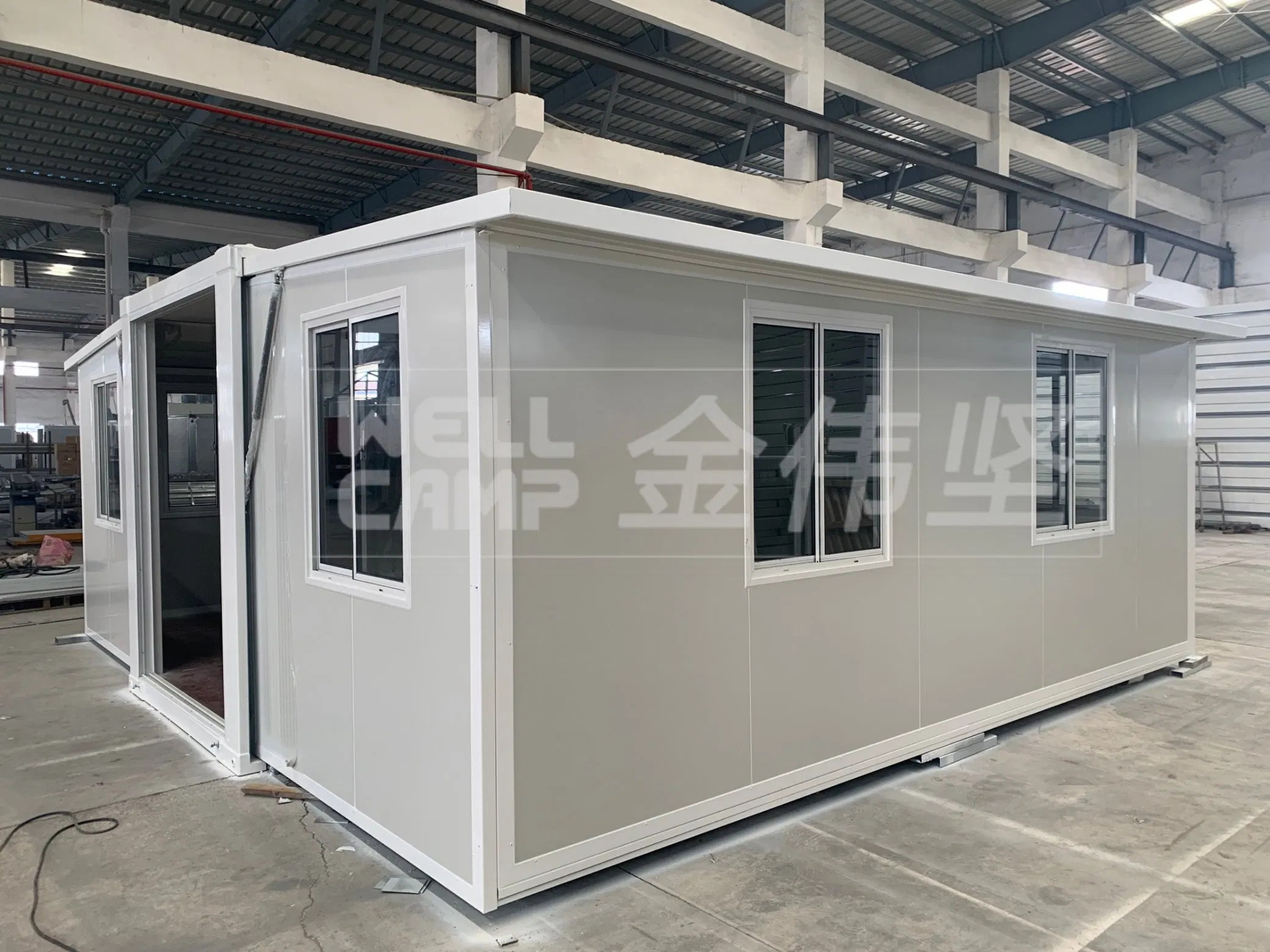 Casa contenedor móvil prefabricada sostenible Wellcamp expandible como apartamento de lujo