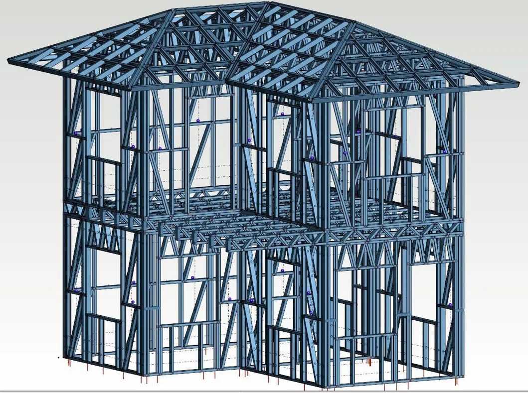 Estructura de acero interior
